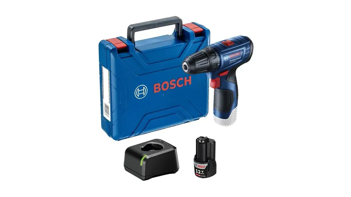Bosch GSR 120-LI completa com bateria, carregador e maleta