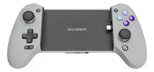 Controle GameSir G8 Galileo aberto para receber um smartphone