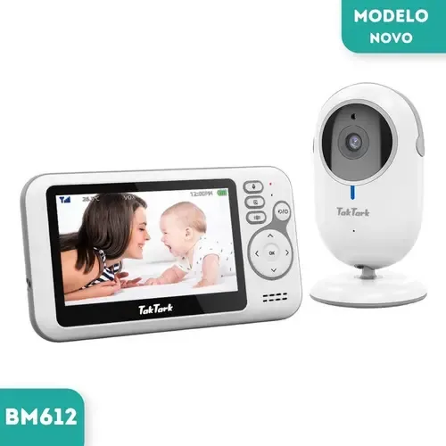 Babá eletrônica TakTark BM612 com monitor de 4,3 polegadas e câmera